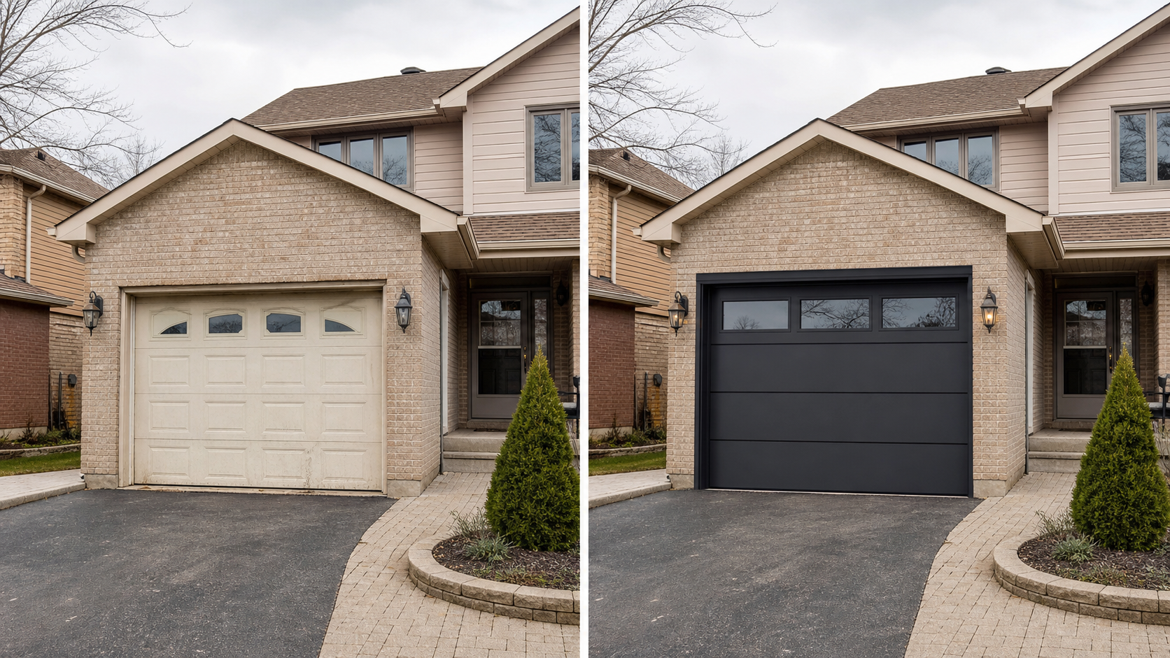 Modern Black Garage Door